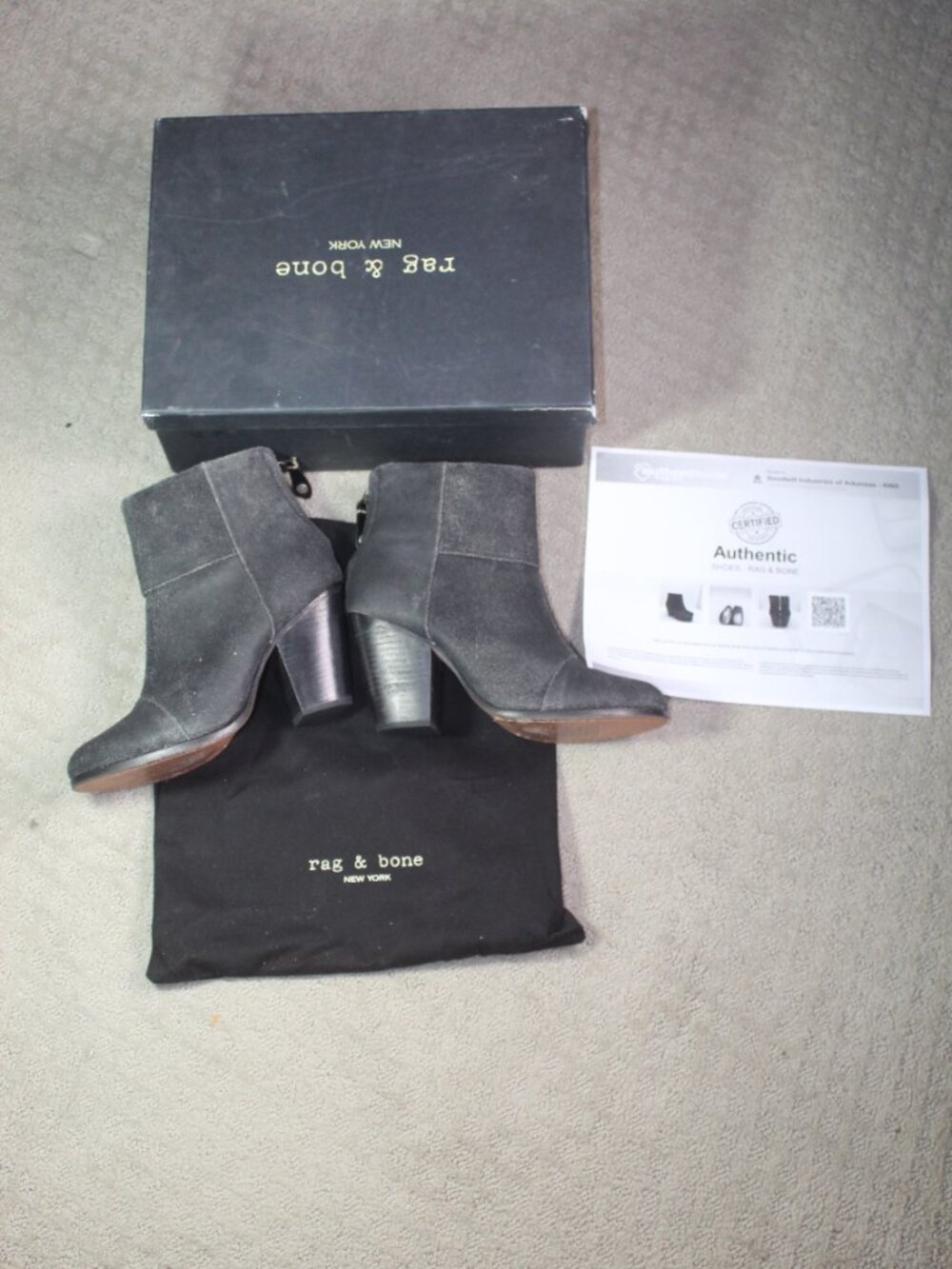 rag & bone  Size 11 Classic Newbury Granite Suede Ankle Boots